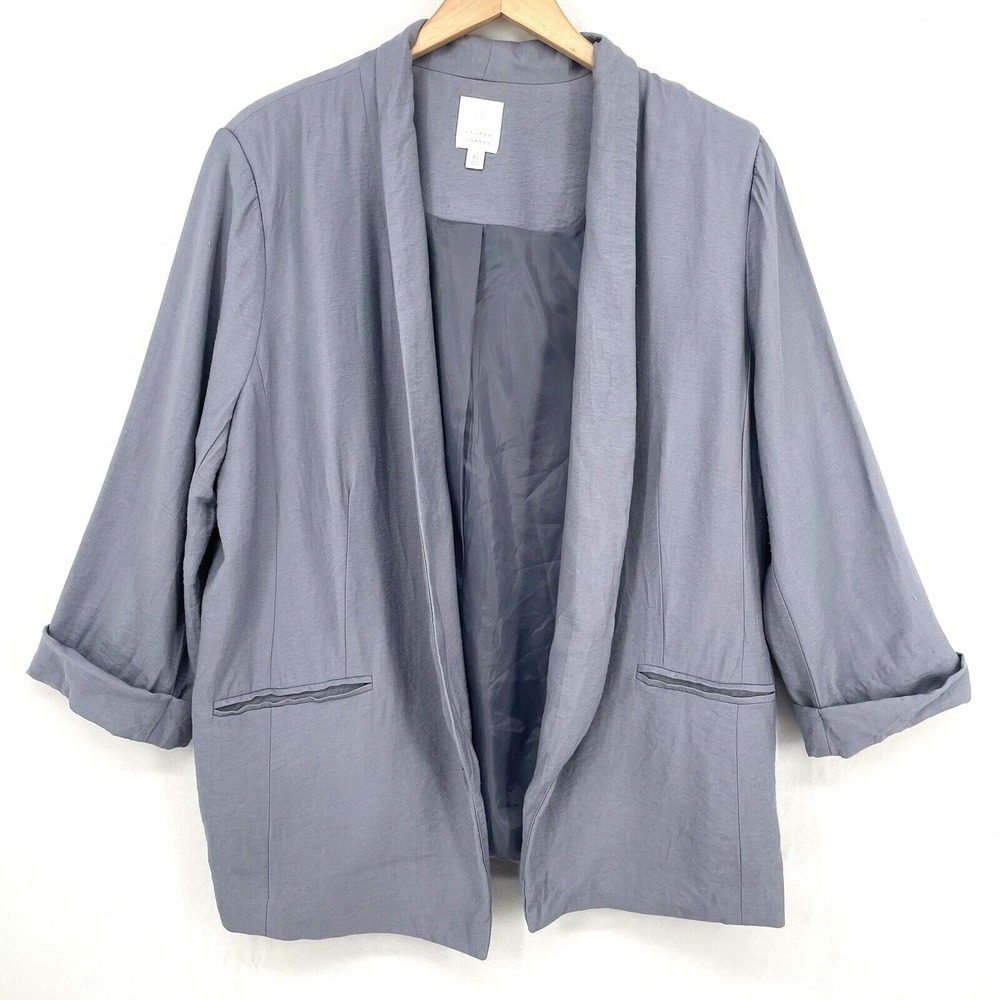 LAUREN CONRAD LC Women's Size‎ XL Cornflower Blue Blazer Jacket Lined